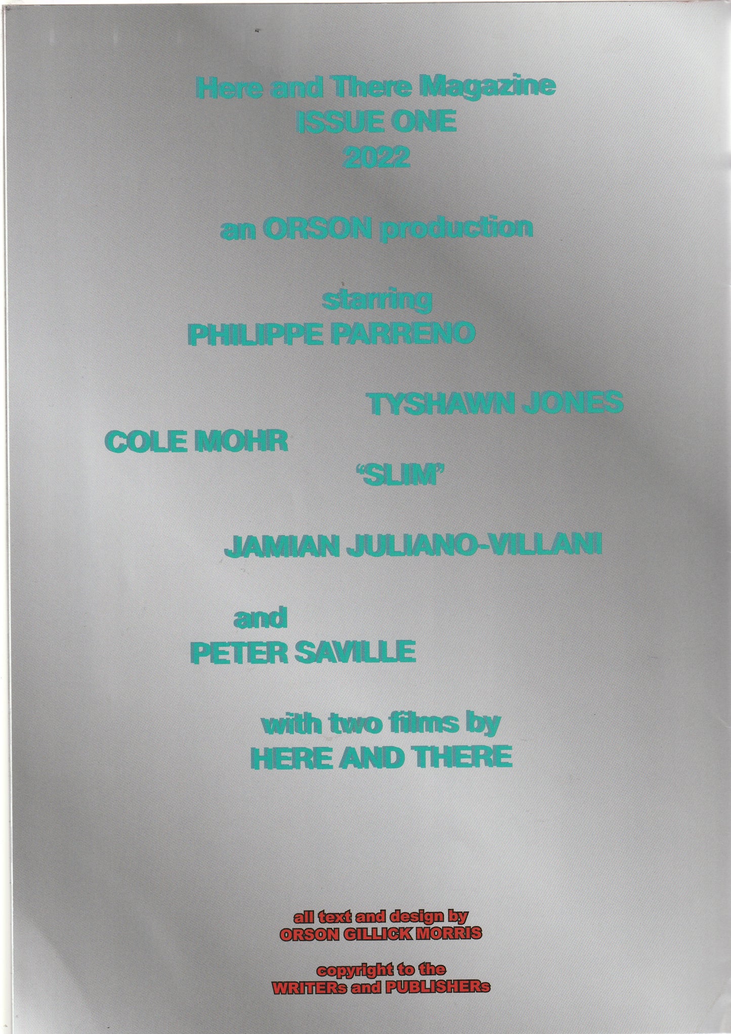 Here and There Magazine, issue 1, 2022