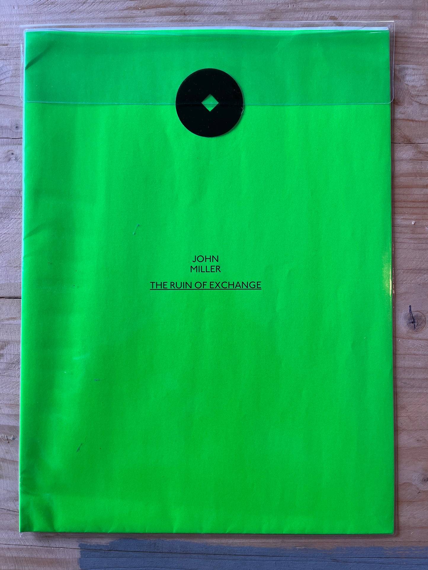 Peep-Hole Sheet #02: John Miller, The Ruin of Exchange